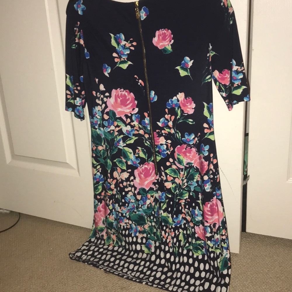 Navy Floral dress - Picture 2 of 3